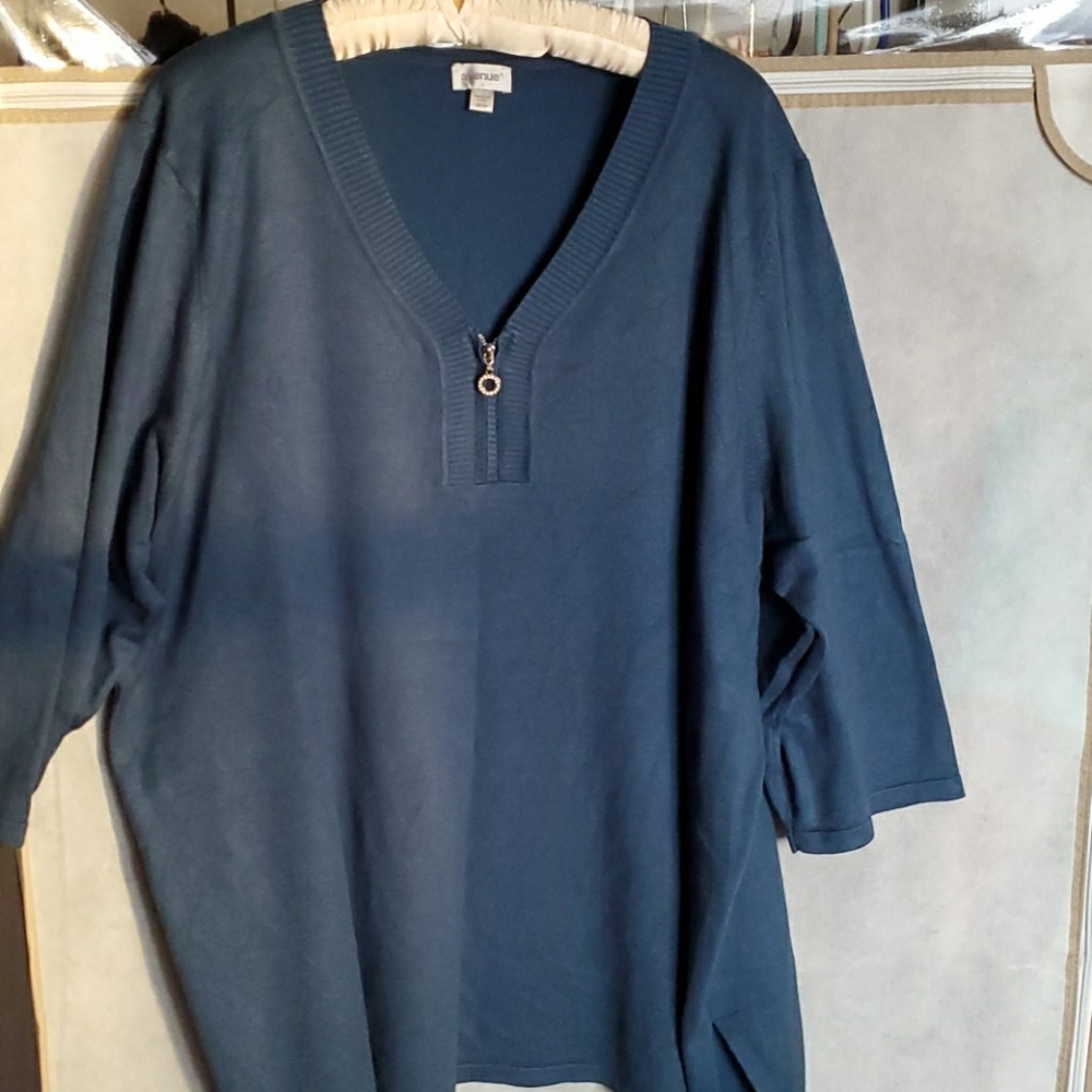 Blue green sweater